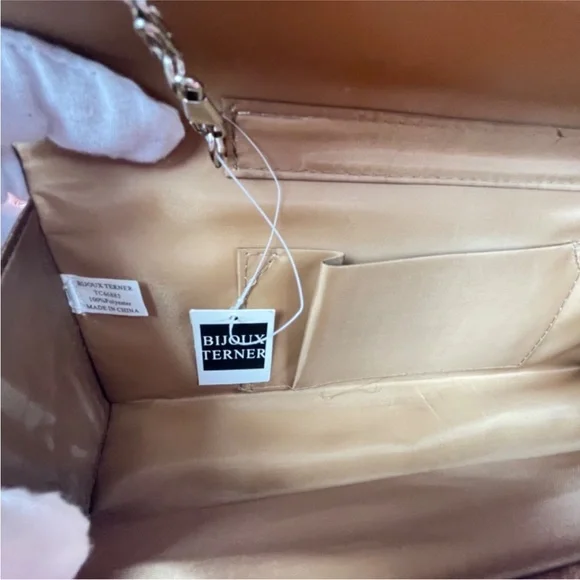 Bijoux Terner Gold Satin Clutch - Picture 2 of 4